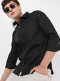 Campus Sutra Jet Black Casual Shirt