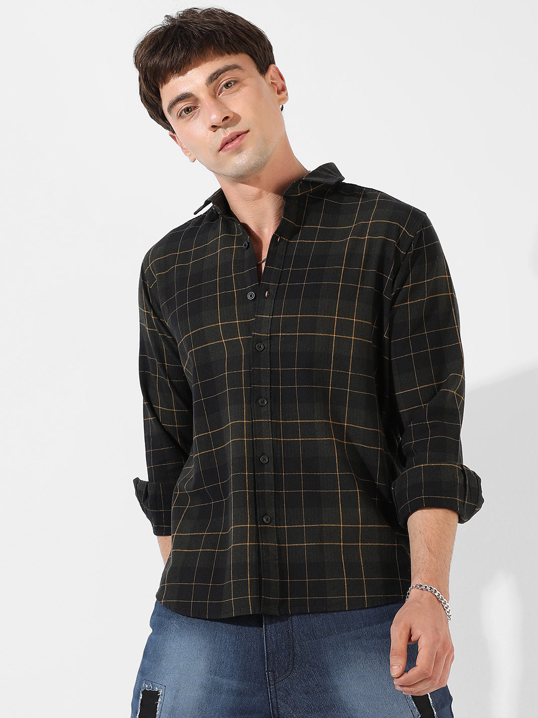 Campus Sutra Checkered Casual Shirt