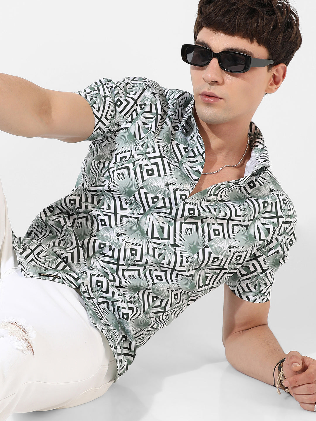 Campus Sutra Printed Casual Shirt