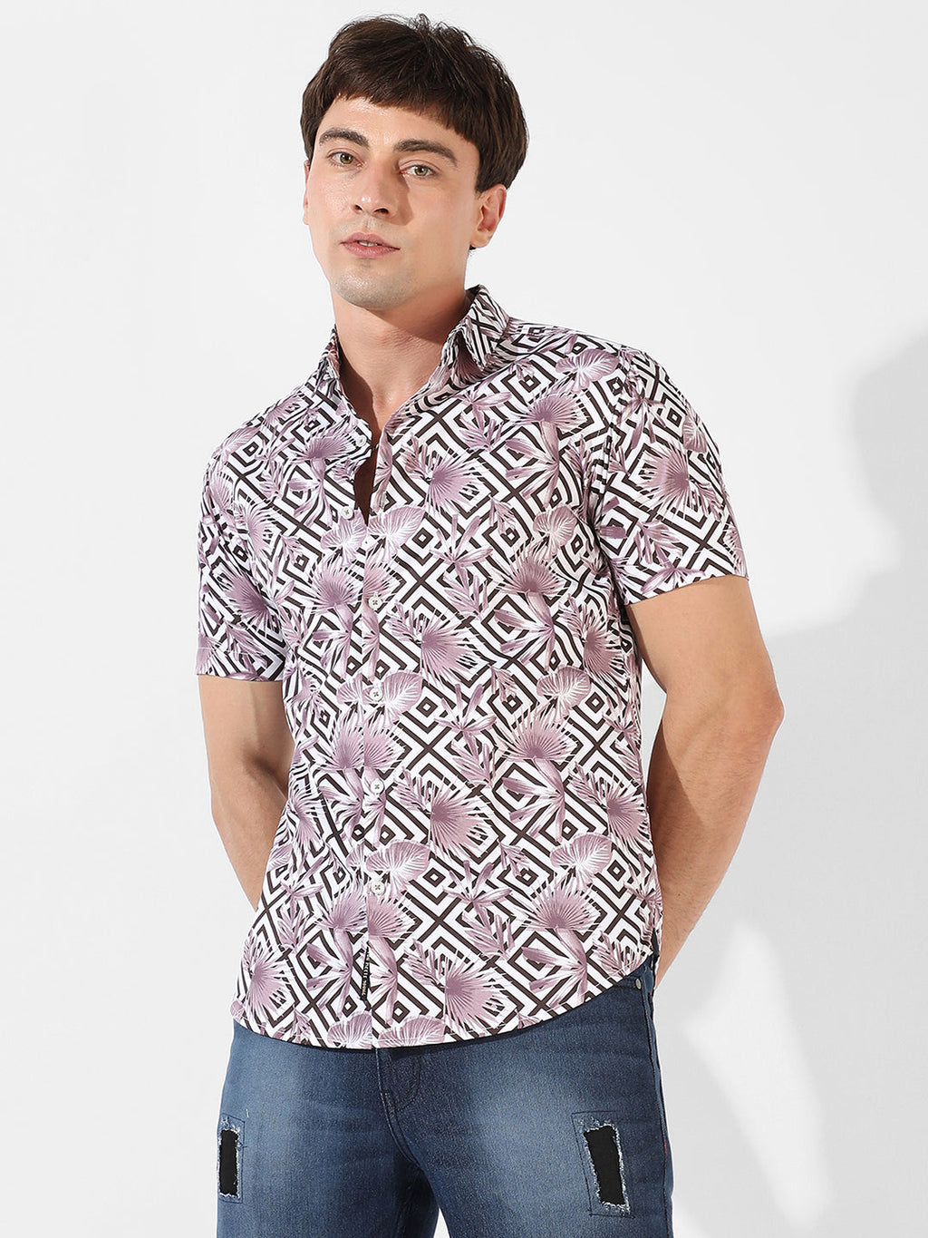 Campus Sutra Printed Casual Shirt