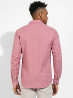 Campus Sutra Self-Design Striped Shirt
