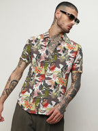 Campus Sutra Artistic Jungle Shirt