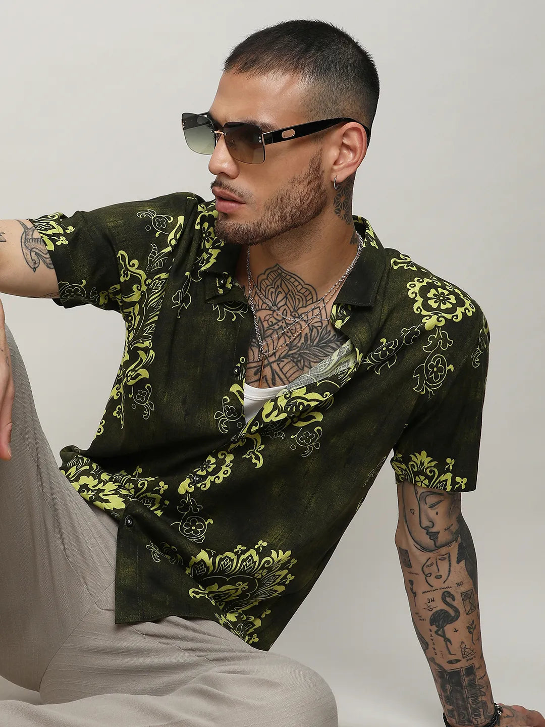 Campus Sutra Ethnic Motif Shirt