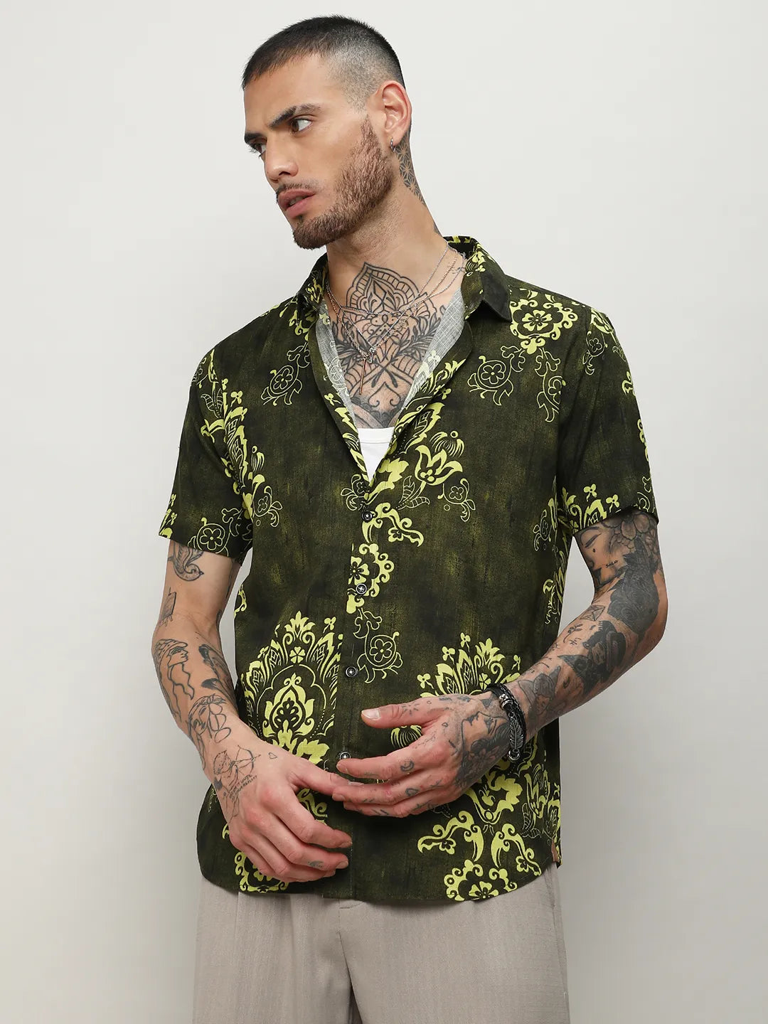 Campus Sutra Ethnic Motif Shirt