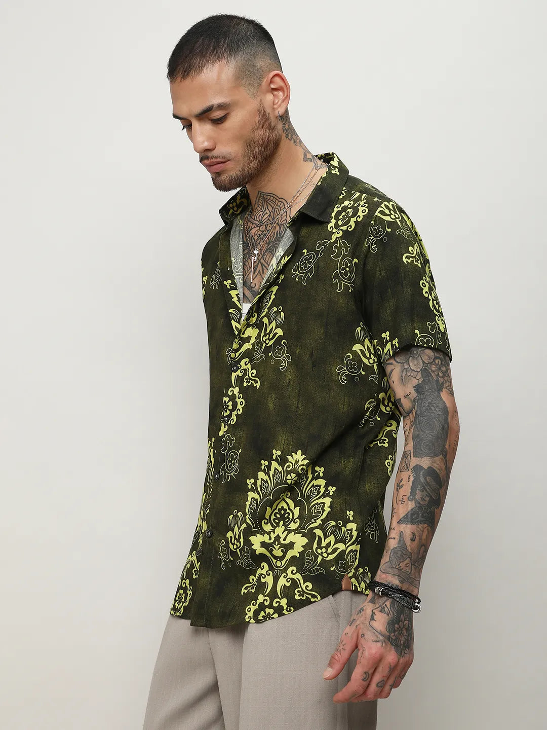Campus Sutra Ethnic Motif Shirt