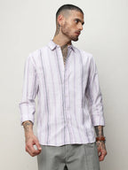 Campus Sutra Barcode Striped Shirt