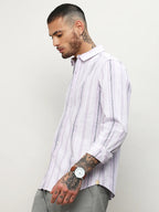 Campus Sutra Barcode Striped Shirt