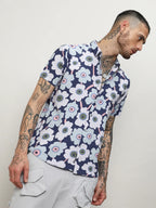 Campus Sutra Maxi Floral Block Shirt