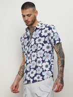 Campus Sutra Maxi Floral Block Shirt