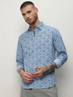 Campus Sutra Micro Floral Shirt