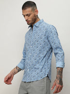 Campus Sutra Micro Floral Shirt