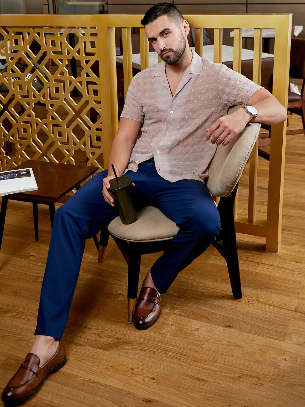 Campus Sutra Self-Design Buffalo Check Shirt