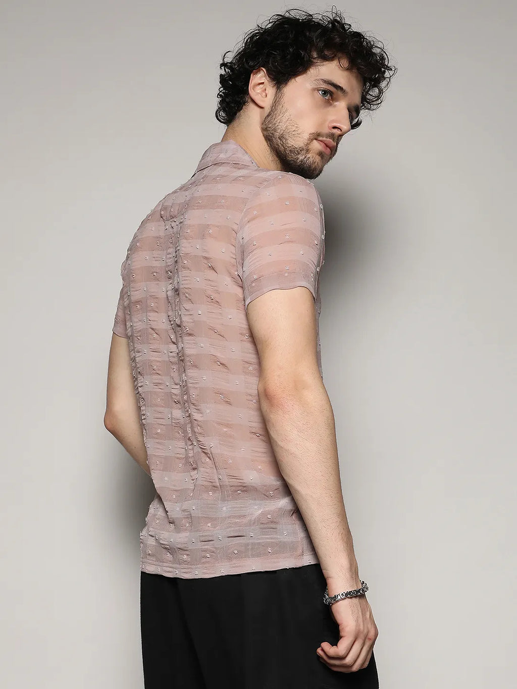 Campus Sutra Self-Design Buffalo Check Shirt