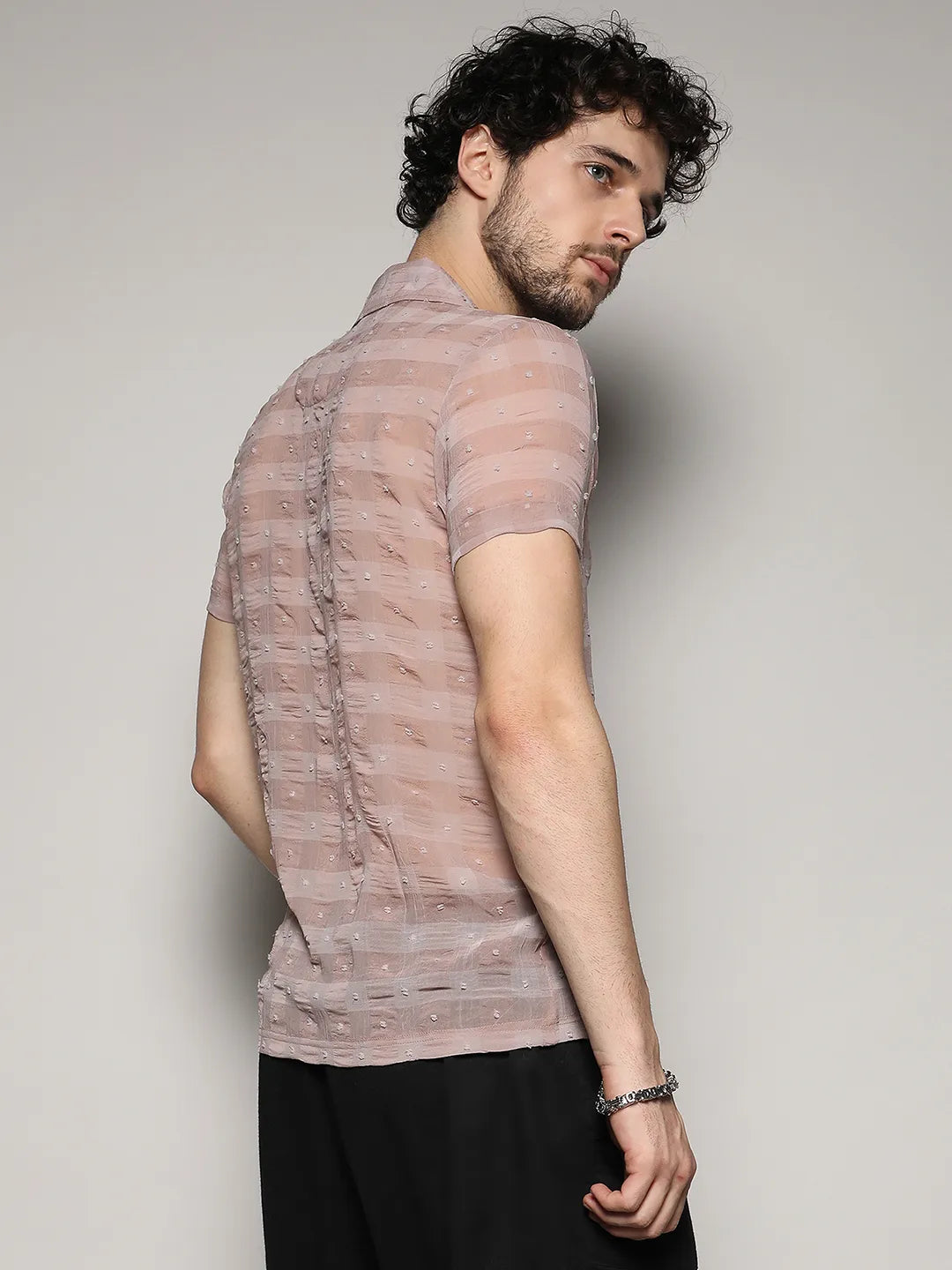 Campus Sutra Self-Design Buffalo Check Shirt