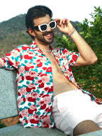 Campus Sutra Rose Foliage Shirt