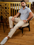 Campus Sutra Unbalanced Striped Shirt