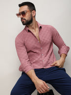 Campus Sutra Self-Design Intertwine Shirt