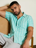 Campus Sutra Unbalanced Striped Shirt