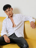 Campus Sutra Holographic Veined Textured Shirt