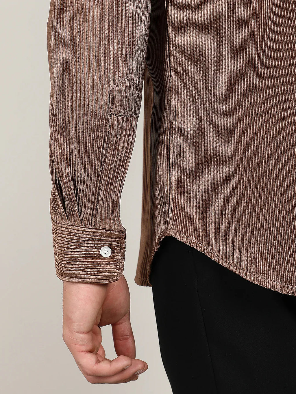 Campus Sutra Pleat-Creased Shirt