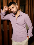 Campus Sutra Stripe-Creased Shirt