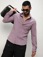 Campus Sutra Stripe-Creased Shirt
