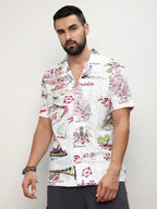 Campus Sutra Mesh Maps Shirt
