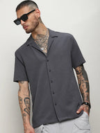 Campus Sutra Self-Design Block Shirt
