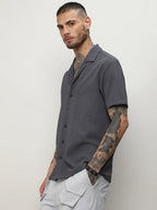 Campus Sutra Self-Design Block Shirt