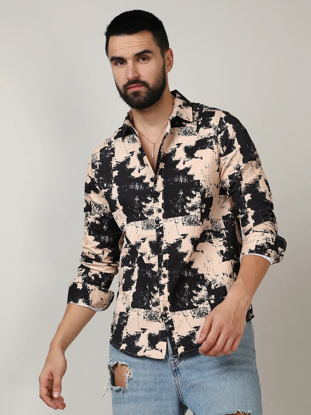 Campus Sutra Paint Strokes Shirt