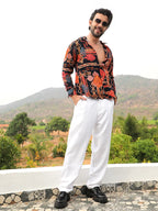 Campus Sutra Artistic Block Shirt