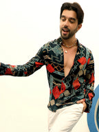 Campus Sutra Artistic Block Shirt