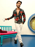 Campus Sutra Artistic Block Shirt