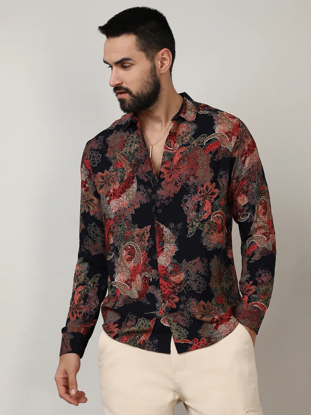 Campus Sutra Paisley Flora Shirt