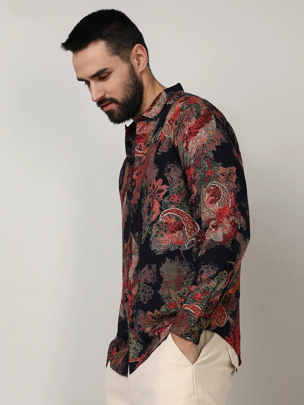 Campus Sutra Paisley Flora Shirt