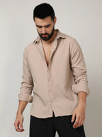 Campus Sutra Self-Design Intertwine Shirt