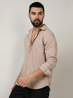 Campus Sutra Self-Design Intertwine Shirt