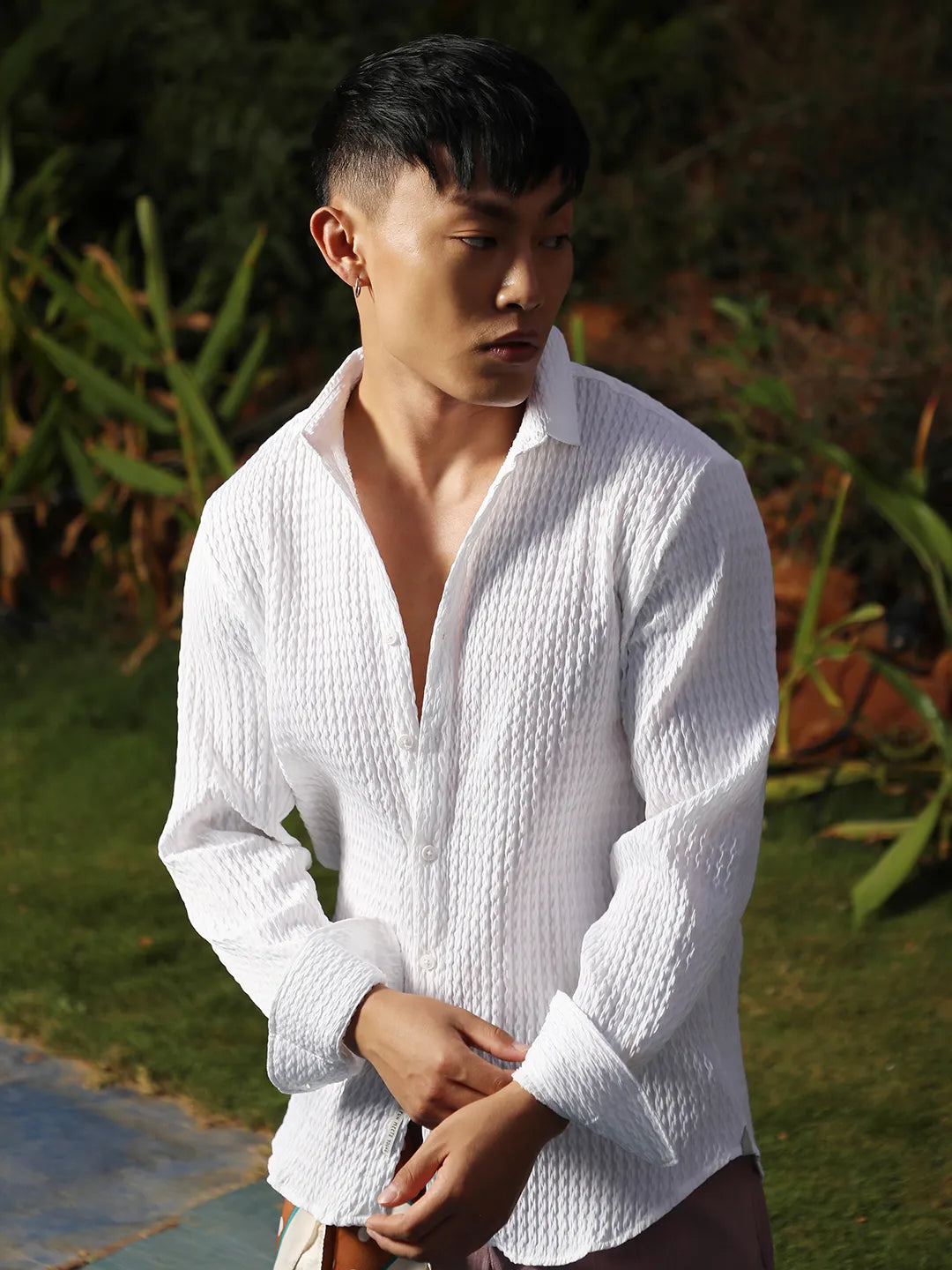 Campus Sutra Twisted-Creased Shirt