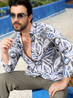 Campus Sutra Marble Foliage Shirt