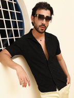 Campus Sutra Crumble Textured Shirt