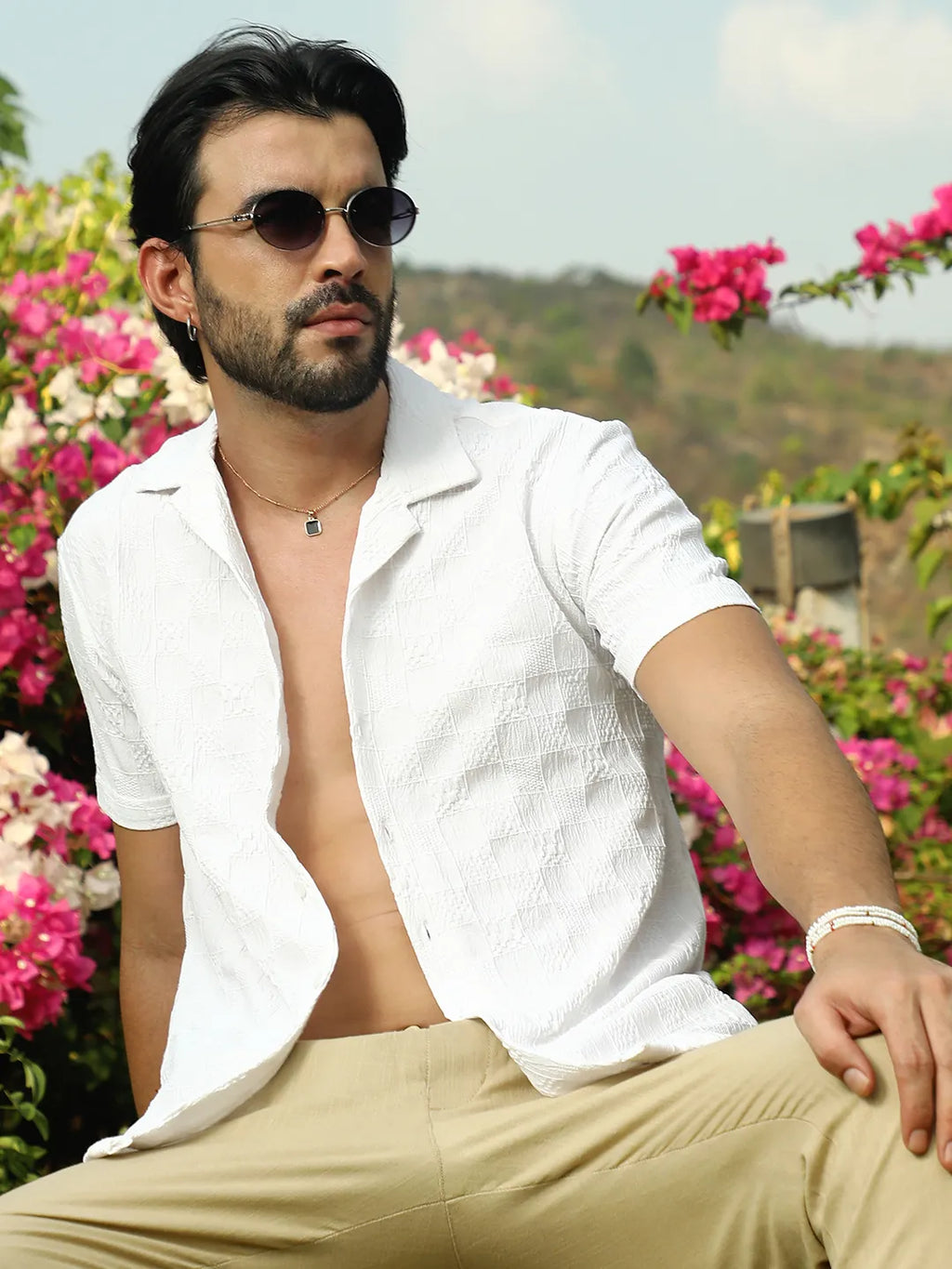 Campus Sutra Creased-Check Shirt