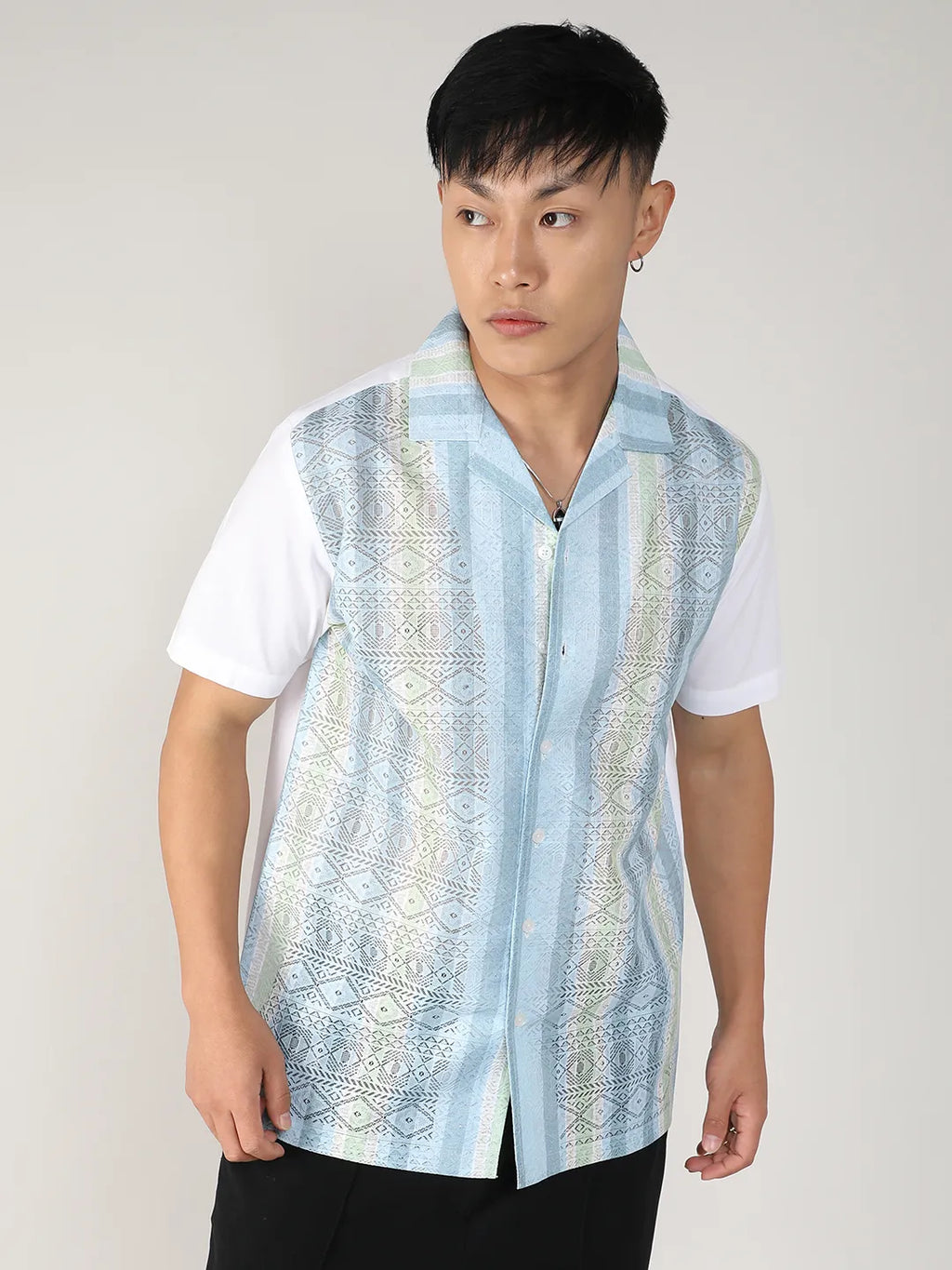 Campus Sutra Fish Eye Ethnic Shirt
