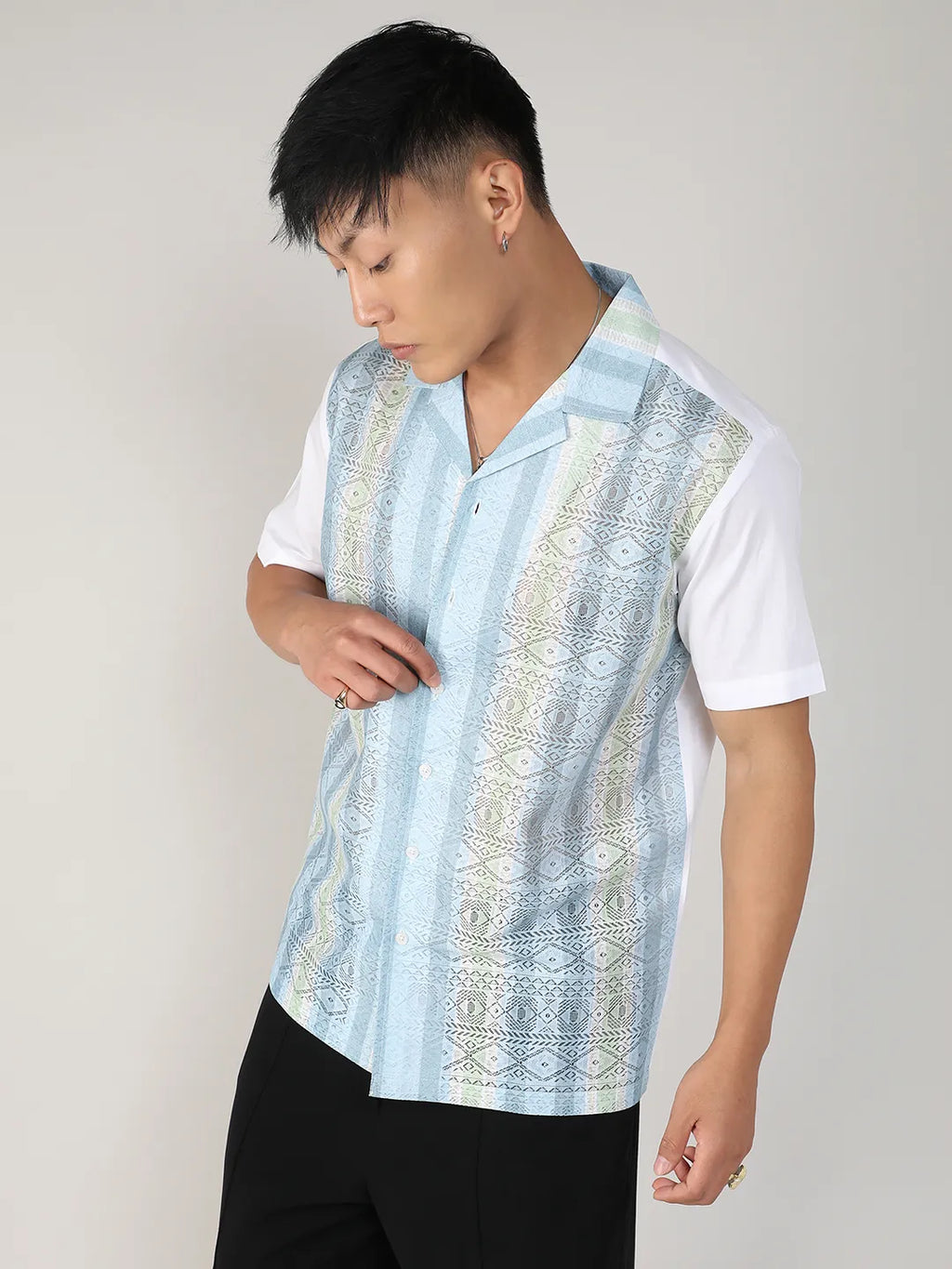 Campus Sutra Fish Eye Ethnic Shirt