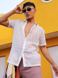 Campus Sutra Self-Design Block Shirt