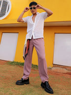 Campus Sutra Self-Design Block Shirt