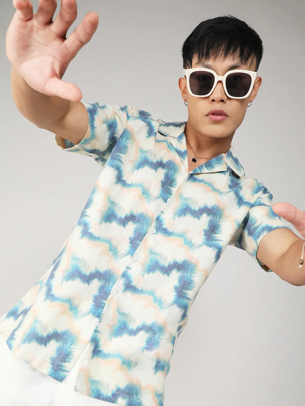 Campus Sutra Ombre Lined Shirt