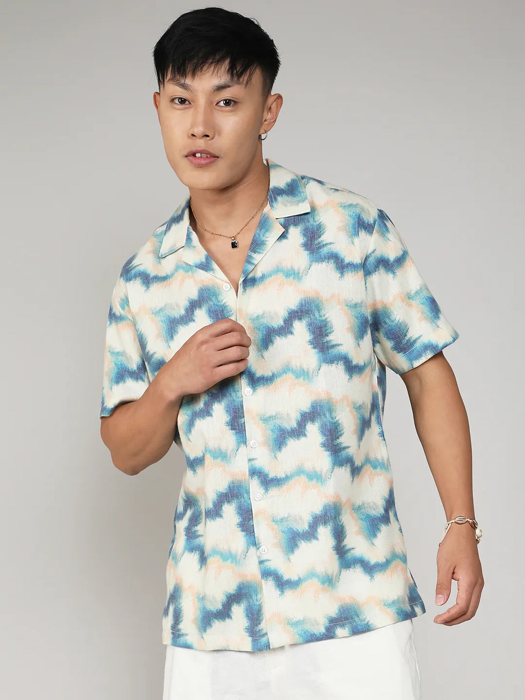 Campus Sutra Ombre Lined Shirt