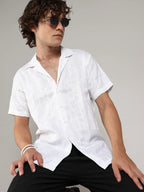 Campus Sutra Embroidered Heathered Shirt
