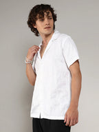 Campus Sutra Embroidered Heathered Shirt