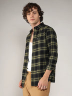 Campus Sutra Brushed Buffalo Check Shirt